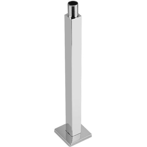 Braccio di prolunga per doccia a soffitto quadrato cromato Ulisem da 30 cm, montaggio a parete per soffione doccia da bagno