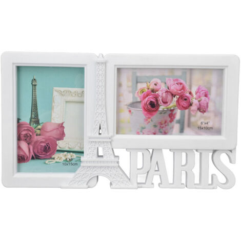 Ulisem2 Cornici per Foto Rettangolari, Cornice Decorativa per la Casa, Cornice per Foto di Nozze a 2 Fori per Camera da Letto e Feste, Cornice con Finitura (1/4)