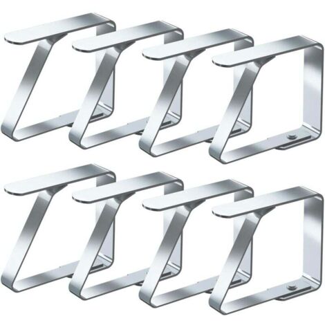 Ulisem 8 pezzi di fermagli antiscivolo per tovaglie in acciaio inossidabile (4 cm x 8 pezzi) (1/4)