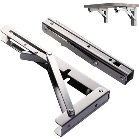Staffe per mensole in alluminio massiccio UlisemHeavy Duty, staffa per mensola triangolare pieghevole, staffa per montaggio a parete in cucina, utilizzata in cucine, camere da letto, uffici, installaz (1/4)