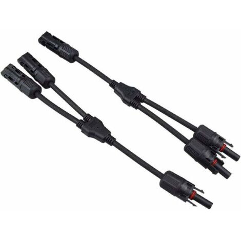 Ulisem1 coppia di connettori per cavi per pannelli solari MC4 professionali, connettori di derivazione MC4 a Y MFF/FMM, per sistemi fotovoltaici a pannelli solari