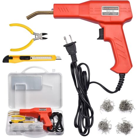 Ulisem Soudage plastique Machine,Réparation de Pistolet de Soudeur, 200 PCS agrafeuse Chaud 50W, Kit de Réparation de Pare-chocs de Voiture (1/5)
