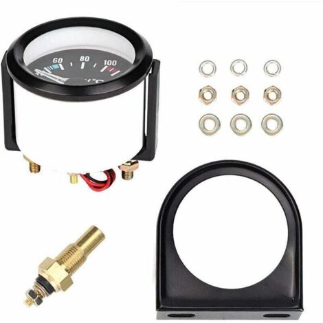 UlisemWater Indicatore di temperatura dell'acqua per auto Indicatore di temperatura dell'acqua Misuratore di pressione Misuratore di temperatura dell'acqua 2 pollici 52 mm (1/4)