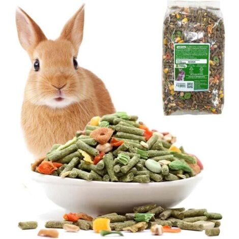UlisemAlimento bilanciato per conigli (700 g) – alimento principale arricchito con verdure, alimento naturale per roditori, con vitamine e minerali essenziali. (1/4)
