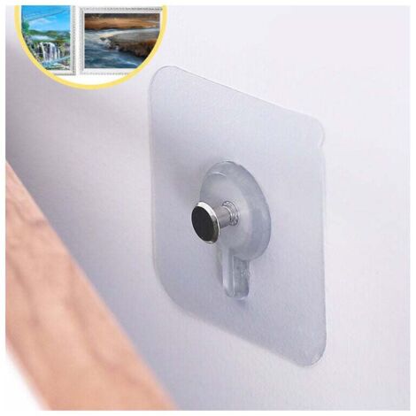 Ulisem4 pezzi trasparente ultra resistente orologio con cornice asciugamano accappatoio nessuna perforazione richiesta gancio autoadesivo automatico senza viti senza spina super set di ganci (1/4)