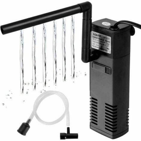 Filtro per acquario Ulisem Flusso d'acqua 4W 600L/H Filtro interno per acquario Pompa filtro per acquario da 60L con spugne filtranti per pesci
