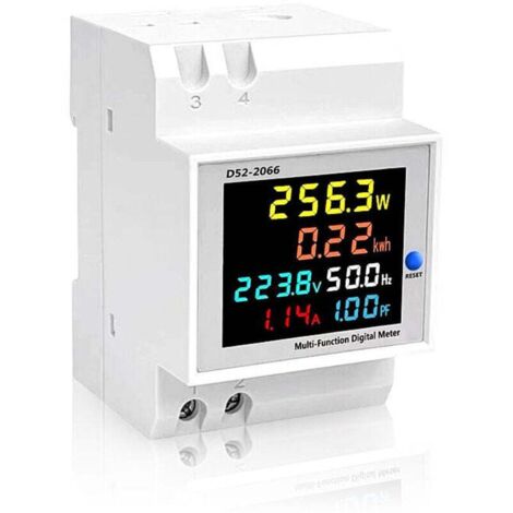 Contatore elettrico monofase Ulisem, contatore di energia intelligente AC250-450V 100A, contatore KWh, amperometro voltmetro, elettricità su guida DIN WiFi, monitor digitale del consumo energetico (1/4)
