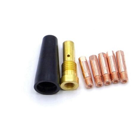 Set di 7 punte per ugelli MIG senza gas da 0,9 mm per utensili per saldatura a filo animato