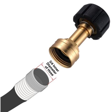 Stanbroil Adattatore Per Tubo Da Giardino A Y In Ottone 3/4'' - 2 Valvole Indipendenti Antigoccia - 4