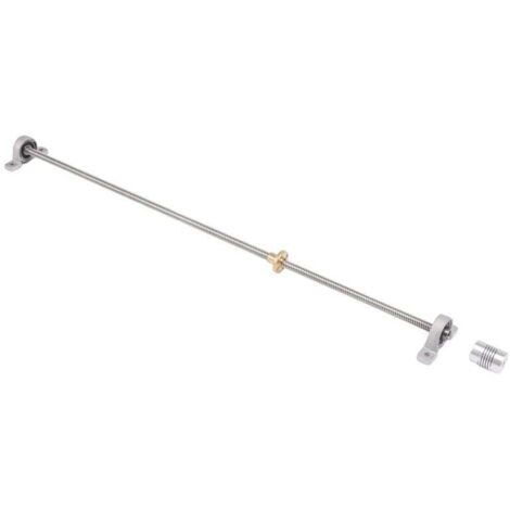 Vite Trapezoidale T8 Per Stampante 3D - 8 Mm Con Dado A Sfera, Acciaio Inox, Lunghezze 100-450 Mm