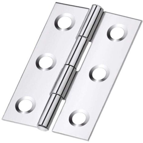 Cerniere per porte da 10 pezzi, cerniere in acciaio inox, cerniere nascoste, cerniere piatte, per ante di armadietti/piccole porte/cassetti/finestre/pianoforti/portagioielli/armadietti per ferramenta (1/4)