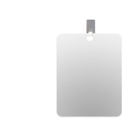 Specchio Antiappannamento Quadro 14 X 19 Cm, Senza Fori, Specchio Da Docciarasatura A Parete Con Sistema Di Fissaggio A Ventosa Colore Argento Lucido Per Un Bagno Elegante E Pratico 91991457