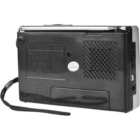 DIAFIELD Radio Portatile AM/FM Con Altoparlante E Jack Cuffie – Antenna Telescopica, Alimentata A 2 Batterie AA, Per Casa E Outdoor