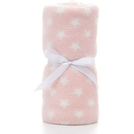 Coperta in pile morbido per neonati, coperta per neonati per bambine e bambini, come regalo per baby shower, 75 x 100 cm, rosa (1/4)