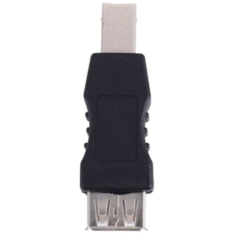 Adattatore per stampante USB tipo B maschio nero argento (1/4)