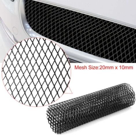Griglia Paraurti Auto In Lega Di Alluminio, Rettangolare 100x33 Cm, Nero, Universale Per Protezione Radiatore - 3