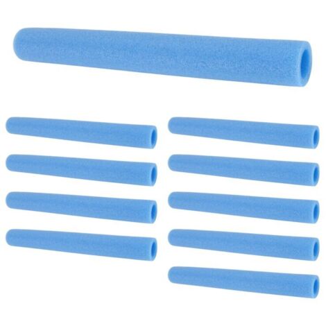 10 pezzi di imbottitura per pali del trampolino, tubo di schiuma da 40 cm, custodia protettiva per tubo in spugna, manicotti per pali blu