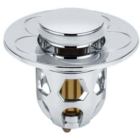 Tappo Universale 3 In 1 Per Lavello Bagno – Cromo, Con Filtro Anti-capelli, Adatto A Fori 28-38 Mm - 3