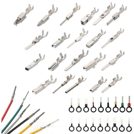 Kit di connettori elettrici per auto da 340 pezzi, cavi di cablaggio con pin maschio per cavi auto, dimensioni da 1 a 3,5 mm