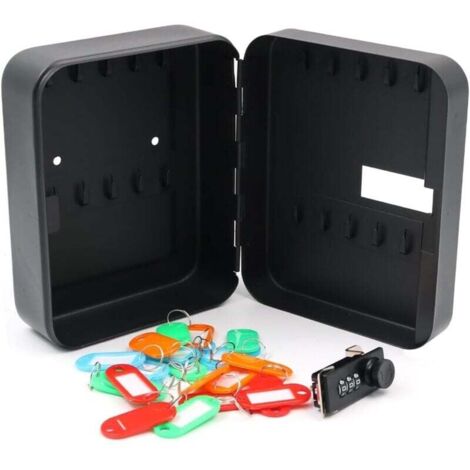 Armadietto portachiavi con combinazione – Cassetta portachiavi da parete per un massimo di 20 set di chiavi, organizer per riporre le chiavi in modo sicuro con serratura a combinazione