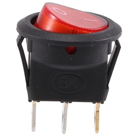 Interruttore a bilanciere bipolare ON/OFF a 3 pin rosso 220 V CA (1/4)
