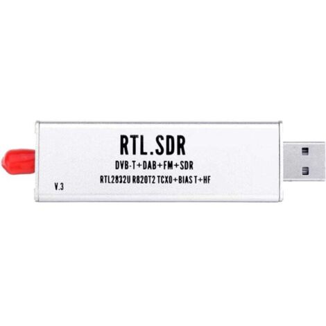 Ricevitore RTL SDR TCXO da 0,1 MHz a 1,7 GHz R820T2 Dongle USB RTL-SDR con tester SMA MJZSEE A300U da 0,5 ppm (1/4)