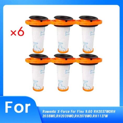 Confezione da 6 prefiltri lavabili e riutilizzabili per aspirapolvere senza fili X-FORCE FLEX 9.60 (1/4)