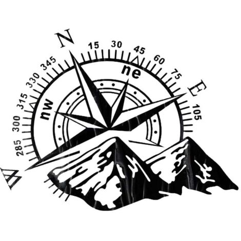 1 pezzo adesivo laterale per auto fuoristrada SUV Compass Mountain Decalcomanie per impermeabili (1/4)