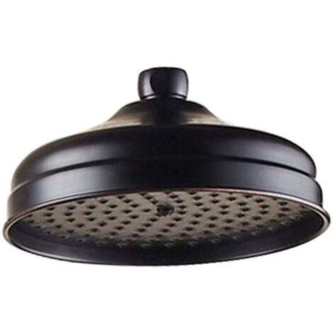 Soffione doccia rotondo in ottone anticato, accessori per il bagno, soffione doccia di ricambio, soffione doccia largo (standard 1/2 pollice) (1/4)