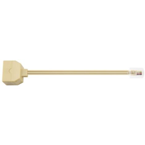 Cavo telefonico splitter RJ11 6P4C a doppia porta M/F Beige