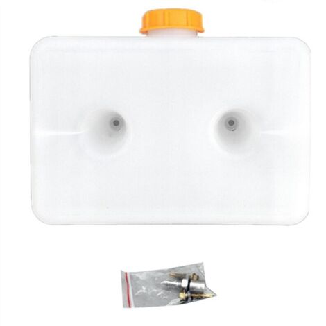 Serbatoio carburante in plastica da 5 litri per roulotte, camion e riscaldatore ad aria, serbatoio di stoccaggio a 2 fori con coperchio per olio combustibile, roulotte, camion, auto