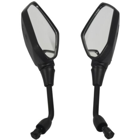 Specchietto retrovisore universale per moto, 2 pezzi, di grandi dimensioni, nero, cromato, per scooter, retrovisore, specchietto laterale, 10 mm (1/4)