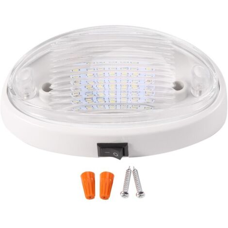 Luce LED 12V con interruttore per roulotte, camper, barca, tenda da sole, avviamento a tunnel, bianca