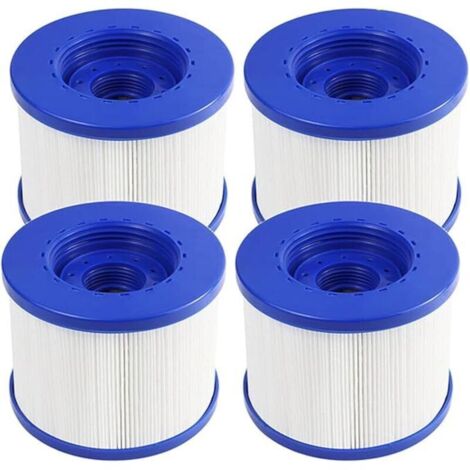 Filtro per piscina, confezione da 4 pezzi, cartuccia filtro gonfiabile con vite da 104 mm, per Clever Spa + Aquaparx + Aqua Spa + Costway + All Seasons + GoPlus + Wido e altri (1/4)
