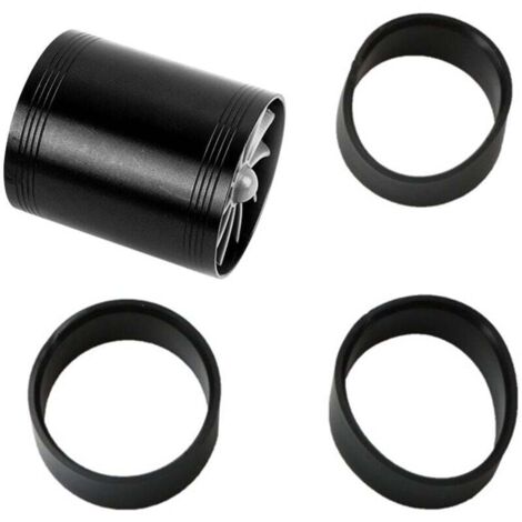 Turbocompressore per auto con turbine a doppia ventola di aspirazione, compressore a gas, risparmio di carburante, turbocompressore, risparmio di carburante (nero) (1/4)