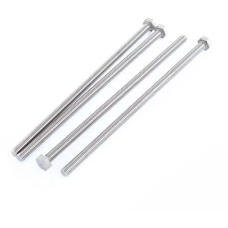 Bullone esagonale completamente filettato in acciaio inossidabile A2 M6 x 150 mm, 4 pezzi (1/4)