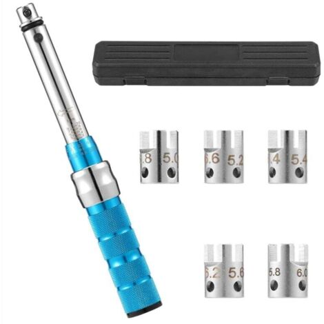 Chiave dinamometrica per raggi, chiave per raggi per motociclette 2-10 Nm, ruota in acciaio con scatola portaoggetti, 5,0-6,8 mm