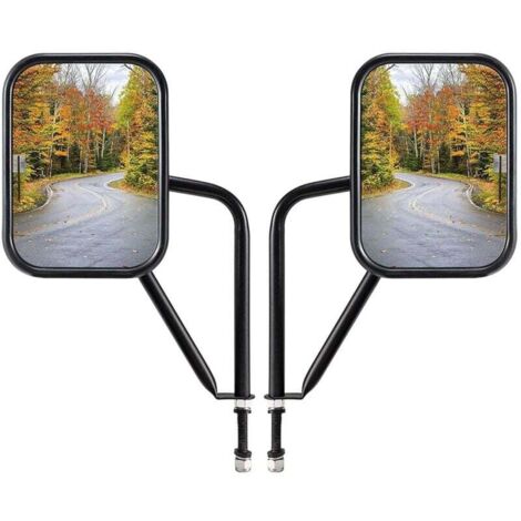 Specchietti retrovisori per CJ YJ TJ JK JL e specchietti laterali illimitati più larghi per porte quadrate (1/4)