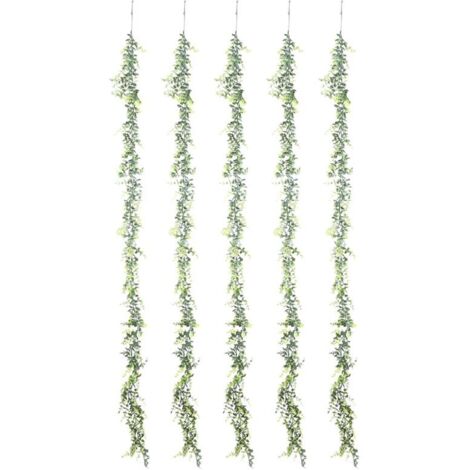 5 confezioni da 30 piedi di ghirlande di eucalipto artificiali, piante rampicanti finte sospese per arco di sfondo per tavolo da matrimonio (1/4)