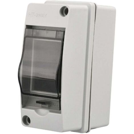 Scatola elettrica/armadio elettrico impermeabile per esterni a 2 moduli IP65, adatta per garage, ville, stazioni di ricarica, cantieri edili (1/4)