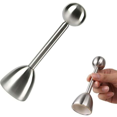 Separatore di gusci d'uovo, separatore di gusci d'uovo in acciaio inossidabile, taglierino per gusci d'uovo sodo in acciaio inossidabile, apriscatole, strumento da cucina per aprire le uova (1/4)