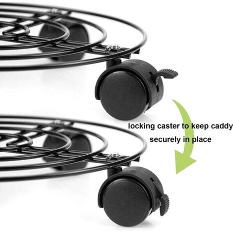TECNOKTI CARRELLO PORTAVASI CIRCOLARE DIAMETRO CM 30 COLORE COTTO
