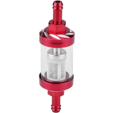 Filo di ricambio per filtro carburante in vetro e gas in metallo da 8 mm per motocicletta (rosso) (1/4)
