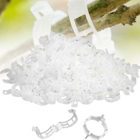200 pezzi di clip di plastica sicure per piante, clip di supporto per fissare piante da giardino, clip per verdure, pomodori, viti, steli, crescita, raddrizzamento e più sano (200 pezzi)