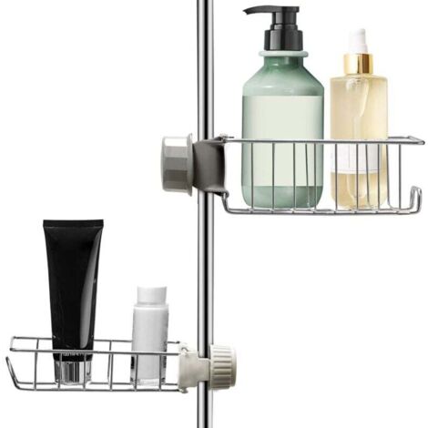 pezzi senza foratura mensola doccia porta shampoo doccia - porta sapone doccia portaoggetti doccia cestino doccia gel doccia vasca da bagno
