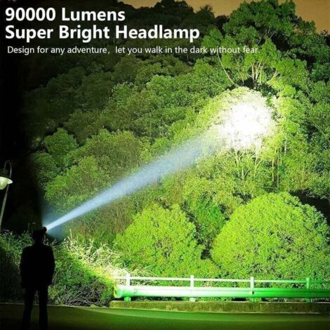 Lampe Frontale LED Yugugomo – Rechargeable USB-C, Portée 100m, Capteur, Clip Aimanté – Pour Course, Pêche, Bricolage !