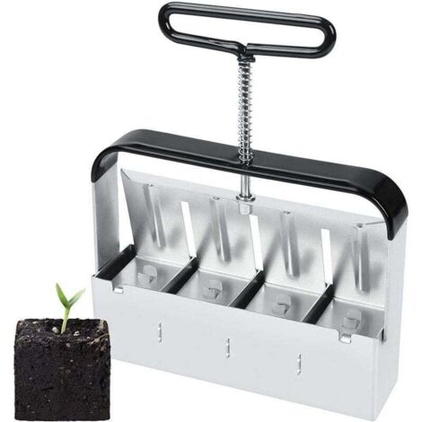 Pressa manuale per terreno - Attrezzo da giardinaggio - 5 cm - Blocca il terreno - Con impugnatura antiscivolo, pressa per terreno per piantine, comoda per piantare, trapiantare, serra (1/4)
