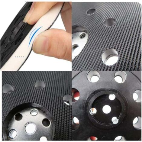 Disco Levigatura 125 Mm 8 Fori Piatto Abrasivo In Velcro Da 125 Mm Con 8 Fori - Compatibile Con Levigatrici Black & Decker BD190, KA190E, SPEC375 Piatto Velcro Per Legno Metallo Plastica