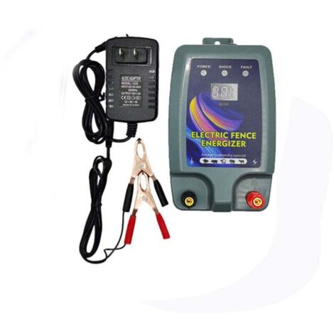 Kit recinzione elettrica - Recinzione elettrica per bestiame - 3 modalità di potenza per allevamento di pollame - Energizzatore per recinzione - Alta potenza (1/4)