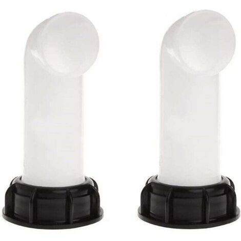 Kit adattatore per serbatoio da 2 pezzi: valvola del serbatoio, adattatore di scarico IBC, adatto per serbatoi IBC, valvole di tonnellaggio, irrigazione agricola e tubi, realizzato in plastica. (1/4)